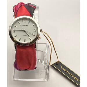 Vernier 7 West Womens Watch 32mm - New Battery - Adjustable Cloth Leather Band